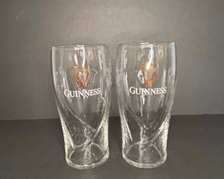 Guinness Embossed Harp Pint Glasses