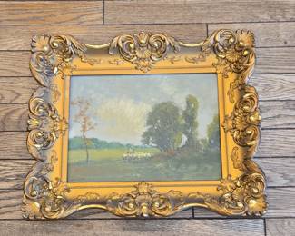 Pastoral Landscape Oil Painting signed H. Wyler