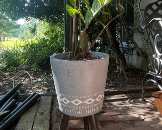 Mid-Century Modern Style Planter on Stand