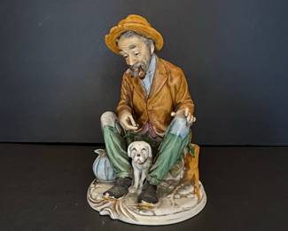 Porcellane D'Arte Fisherman Figurine