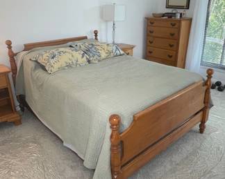 Solid Maple Spindle Post Bed Frame