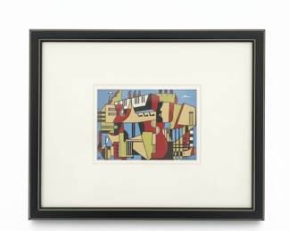 Scheurer Cubist Musical Composition Print 5/200