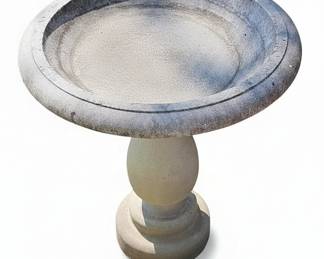 Cast Stone Pedestal Birdbath