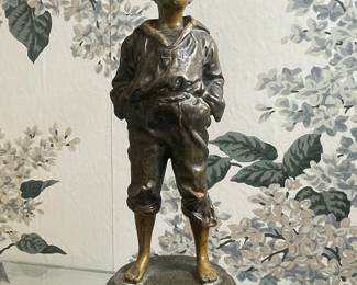 Spelter Statue Bronze Figurine after Waclaw Bernard Statue Szczeblewski