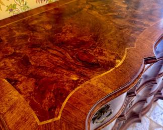 19th C English Oyster Burl Chest