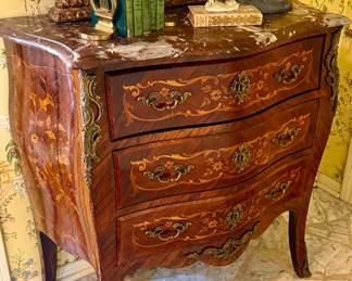 Antique marquetry chest…Italy 1870-80