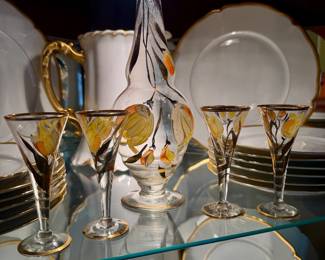 Antique digestif set from Germany circa 1880