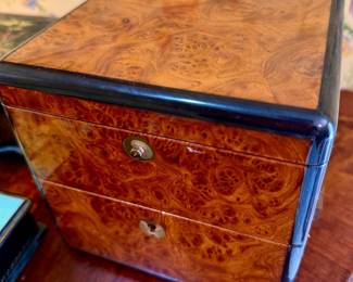 Burled walnut clock