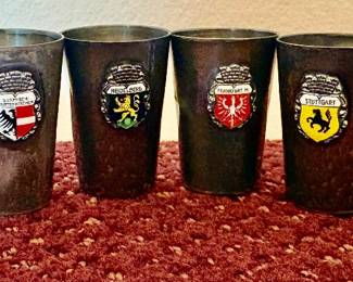 800 silver German shot glasses