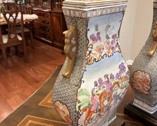closer view of English canisters