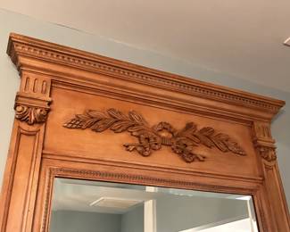 top of matching mirror to the buffet