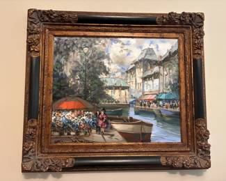 art - black frame 33" wide 29.5" long $750.00