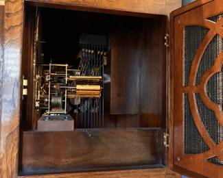 inside mechanism image of Howard Miller Grand Father Clock
