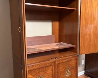 showing open doors of the wardrobe piece