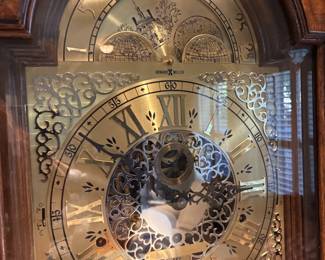 Closer view of Howard Miller Grand Father Clock