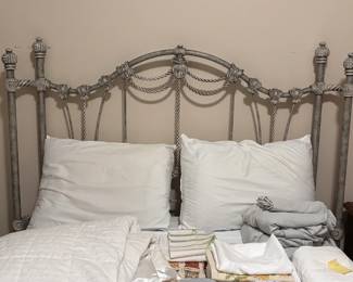 headboard of wrought iron bed