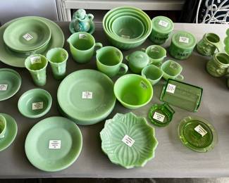 Jadeite and uranium glass