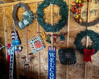 Wreaths and seasonal decor