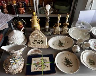 Various vintage pieces and lamps