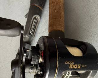 Abu Garcia Black Max 3600 Reel, Shimano Graphite Rod Combo with Fishing Gear