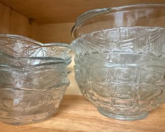Assorted Pressed Glass Serving Collection