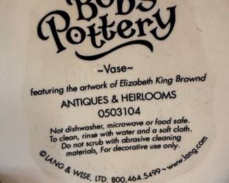 Bob's Pottery Hydrangea Vase