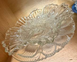 Assorted Pressed Glass Serving Collection