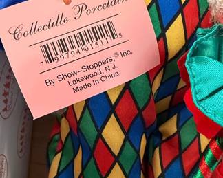 Show-Stoppers Collectible Porcelain Clown Doll