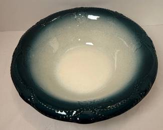 Blue and White Ironstone Style Serving Bowl