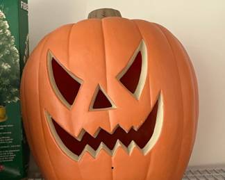 Gemmy Orange Jack-O-Lantern Blow Mold Decoration