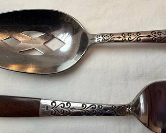 Interpur INR2 Stainless Flatware with Faux Wood Handles
