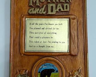 Great Smoky Mountains Mother and Dad Poem Plaque