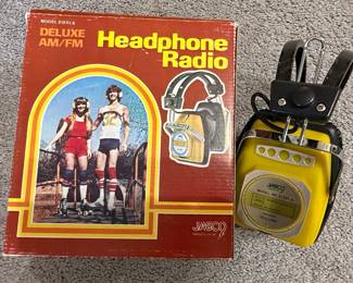 Jasco Deluxe AM/FM Headphone Radio Model 212XLA
