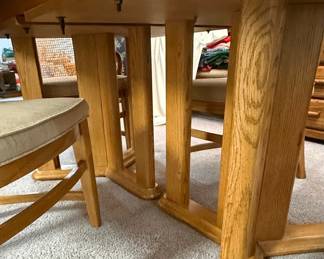 Oak Dining Set with Cane Back Chairs