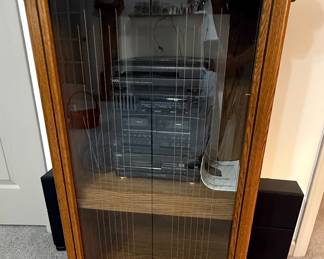 Mid-Century Modern Style Oak Media Cabinet