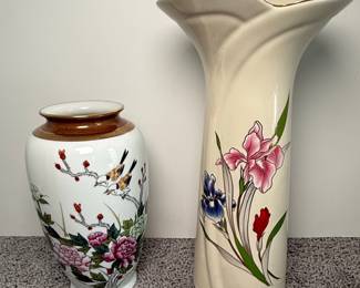 Kutani and Fine China Japan Floral Vases