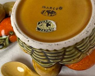 Inarco Orange Spice Fruit Basket Sugar Bowl
