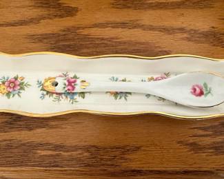 Countess Floral Bone China Spoon and Tray Set