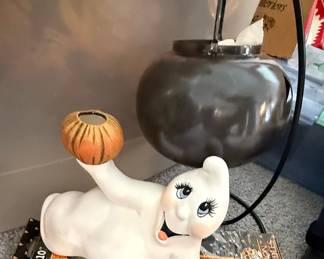 Halloween Skeleton & Pumpkin Decor Lot