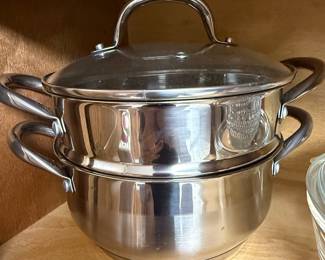 Stainless Steel Steamer Pot and Assorted Cookware