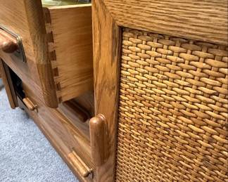 Vaughan of Virginia Oak Curio Display Cabinet