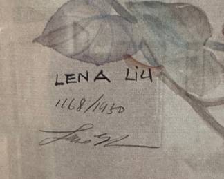 Lena Liu Hummingbird and Flowers Print