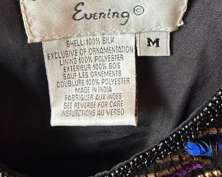 Papell Boutique Evening Silk Beaded Jacket