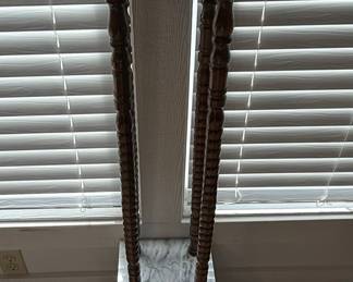 Victorian Barley Twist Marble Top Plant Stand