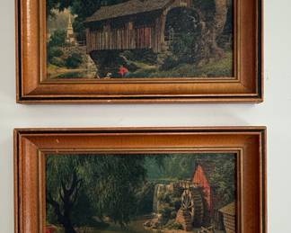 Paul Detlefsen "The Good Old Days" & "A Sturdy Landmark" Framed Prints Pair