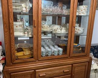 Vaughan of Virginia Oak Curio Display Cabinet