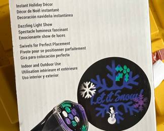 Gemmy LED Lightshow Projection Plus Whirl-A-Motion + Static Holiday Decor
