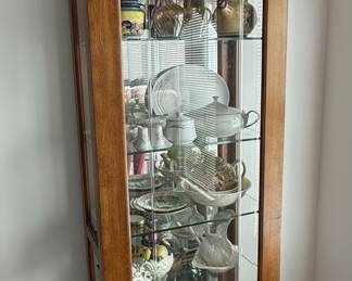 Traditional Oak Curio Display Cabinet