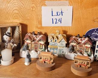 Lot 124 Christmas village decor
