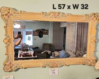 Lot 116 Large carved mirror